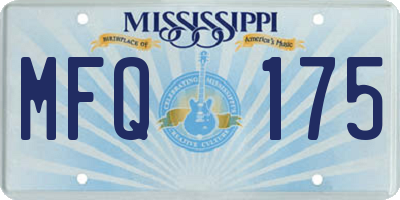 MS license plate MFQ175