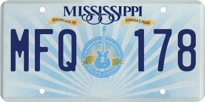 MS license plate MFQ178