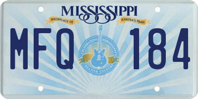 MS license plate MFQ184