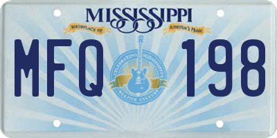 MS license plate MFQ198