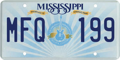 MS license plate MFQ199