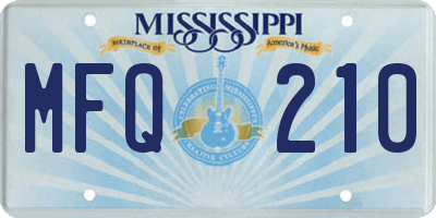 MS license plate MFQ210