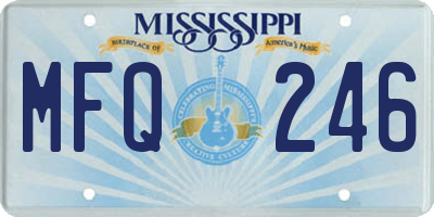 MS license plate MFQ246