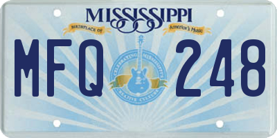 MS license plate MFQ248