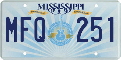 MS license plate MFQ251