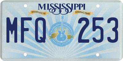 MS license plate MFQ253