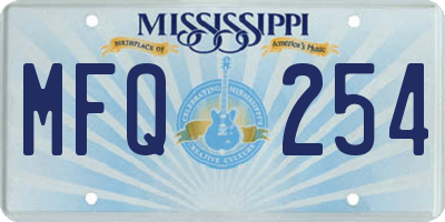 MS license plate MFQ254