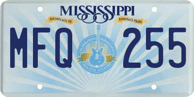 MS license plate MFQ255