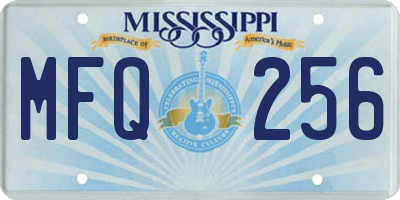 MS license plate MFQ256