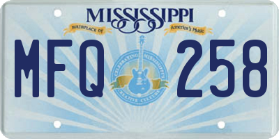 MS license plate MFQ258