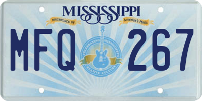 MS license plate MFQ267