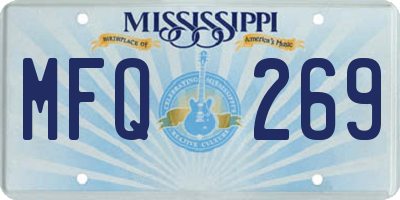 MS license plate MFQ269