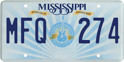 MS license plate MFQ274
