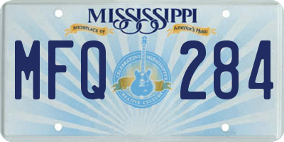 MS license plate MFQ284