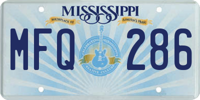 MS license plate MFQ286