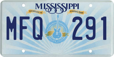 MS license plate MFQ291