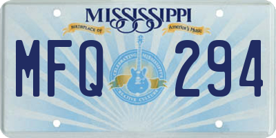 MS license plate MFQ294