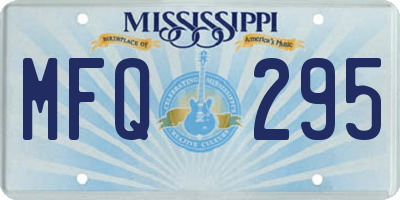 MS license plate MFQ295