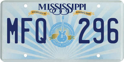 MS license plate MFQ296