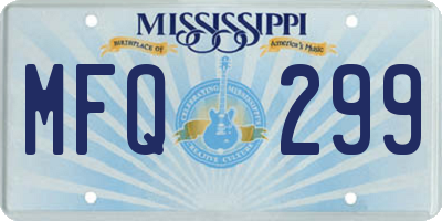 MS license plate MFQ299