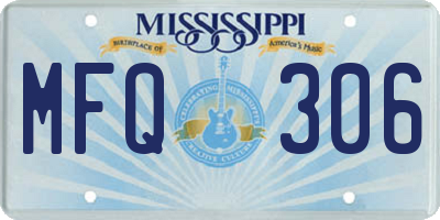 MS license plate MFQ306