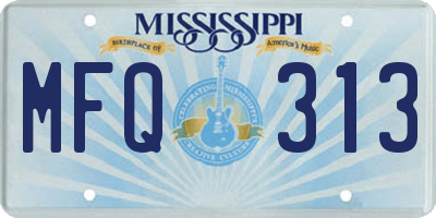 MS license plate MFQ313