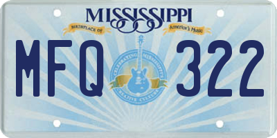 MS license plate MFQ322