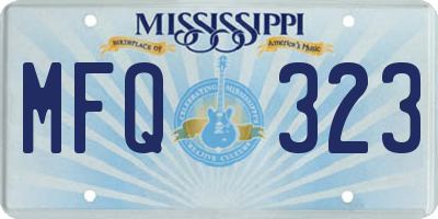 MS license plate MFQ323