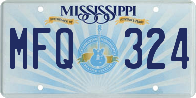 MS license plate MFQ324