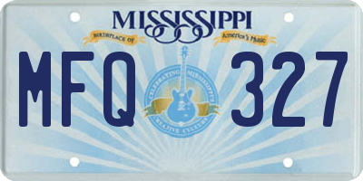 MS license plate MFQ327