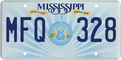 MS license plate MFQ328