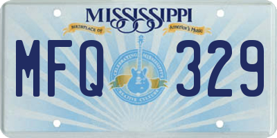 MS license plate MFQ329