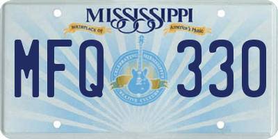 MS license plate MFQ330