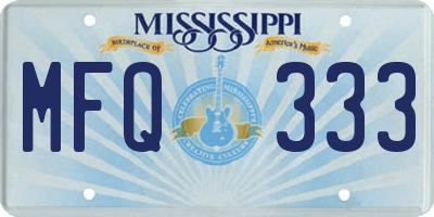 MS license plate MFQ333