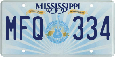 MS license plate MFQ334