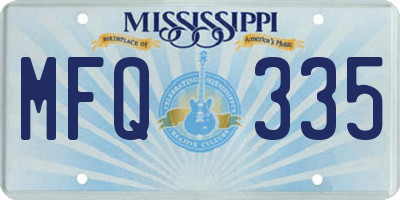 MS license plate MFQ335