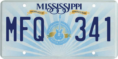 MS license plate MFQ341