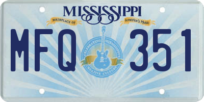MS license plate MFQ351