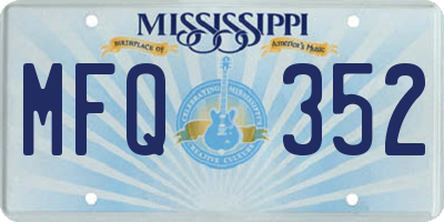 MS license plate MFQ352