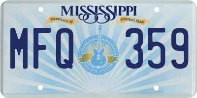 MS license plate MFQ359