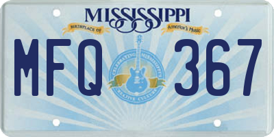 MS license plate MFQ367