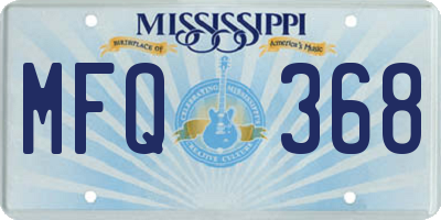 MS license plate MFQ368