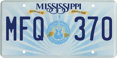 MS license plate MFQ370