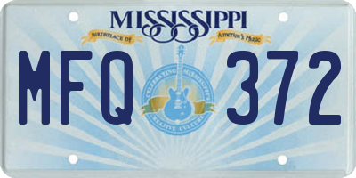 MS license plate MFQ372