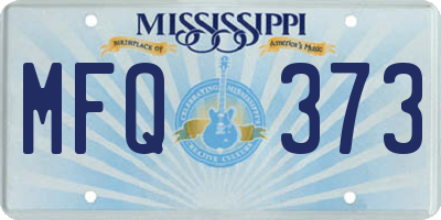 MS license plate MFQ373