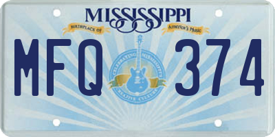 MS license plate MFQ374