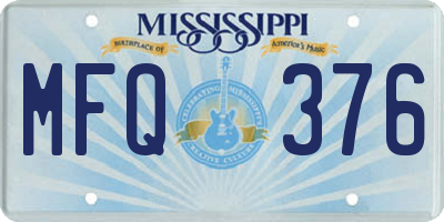 MS license plate MFQ376