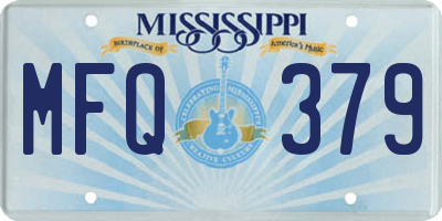 MS license plate MFQ379