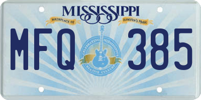 MS license plate MFQ385