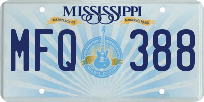MS license plate MFQ388